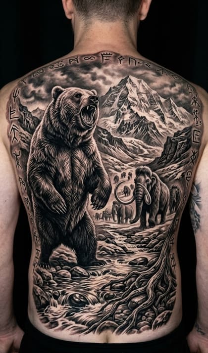 Tattoo Referência IA ChatTattoo · Realismo B&G