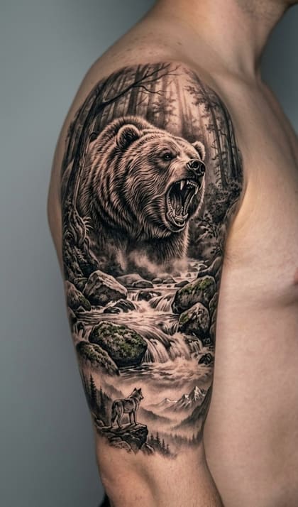 Tattoo Referência IA ChatTattoo · Realismo B&G