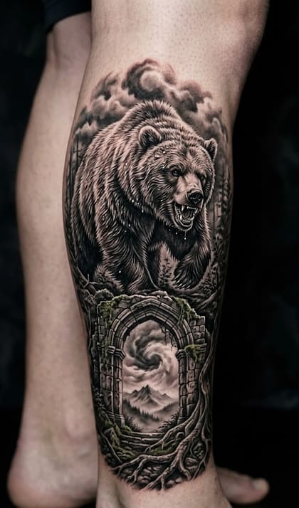Tattoo Referência IA ChatTattoo · Realismo B&G