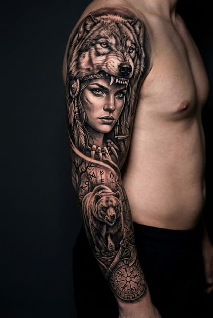 Tattoo Referência Realismo B&G #a3220d