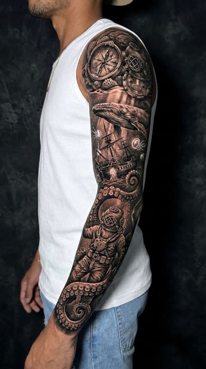 Tattoo Referência Realismo B&G #086fbd