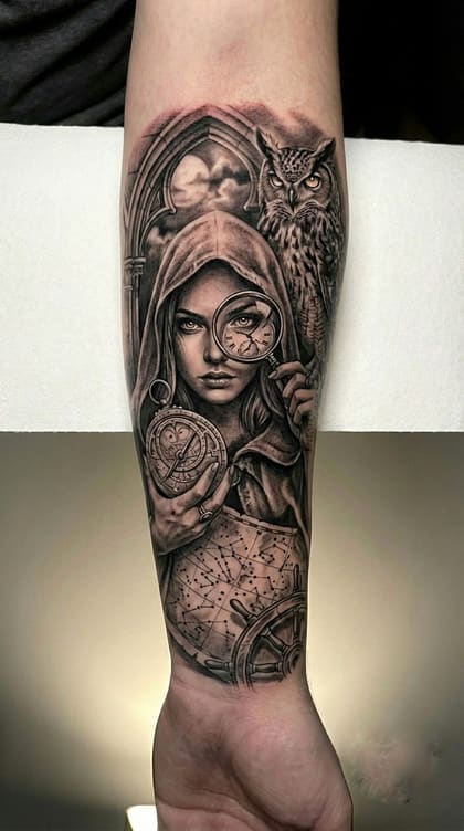Tattoo Referência Realismo B&G #9e9106