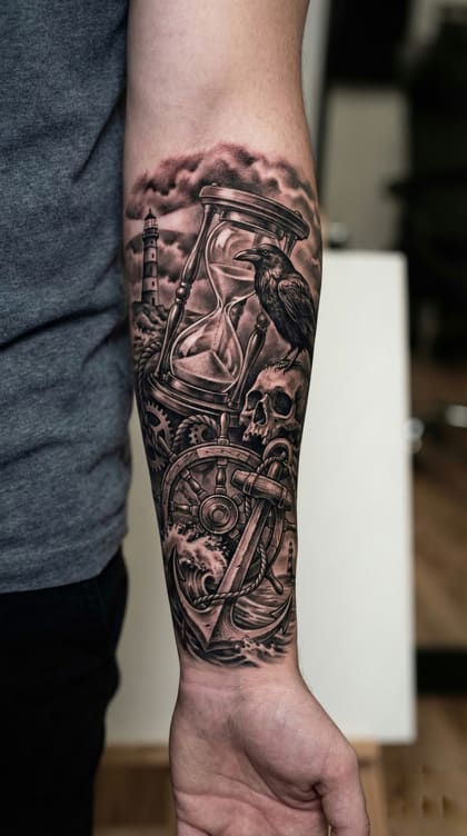 Tattoo Referência Realismo B&G #3d4313
