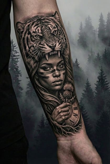 Tattoo Referência Realismo B&G #cf6647