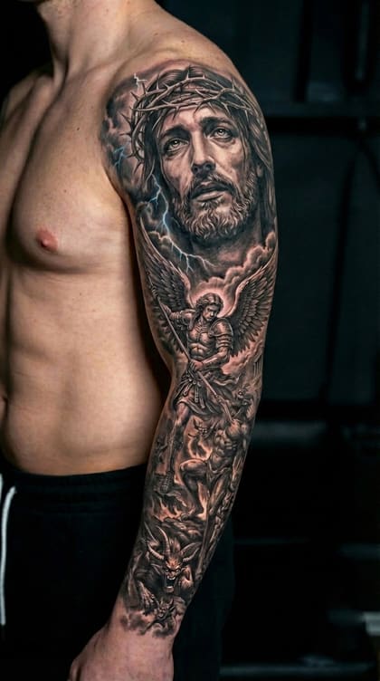 Tattoo Referência Realismo B&G #f921e4