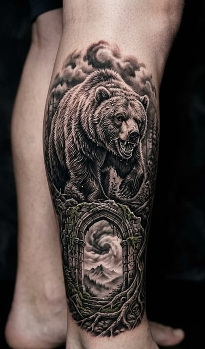 Tattoo Referência IA ChatTattoo · Realismo B&G