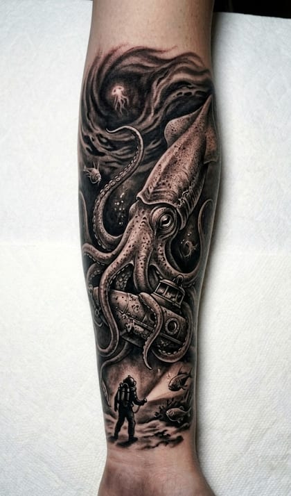 Tattoo Referência IA ChatTattoo · Realismo B&G