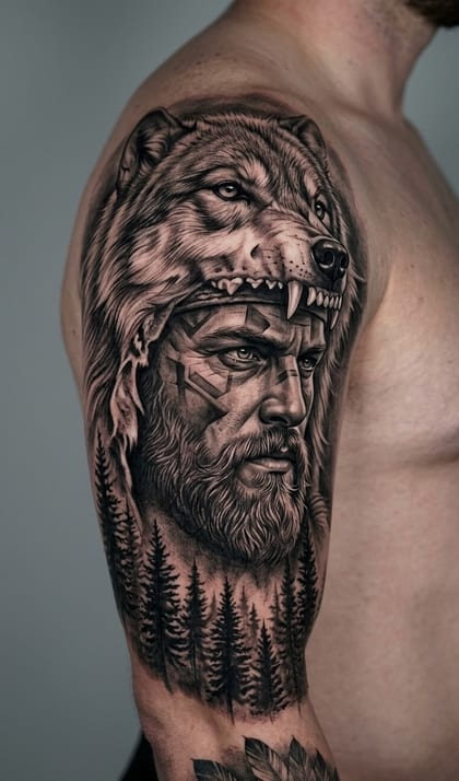 Tattoo Referência IA ChatTattoo · Realismo B&G