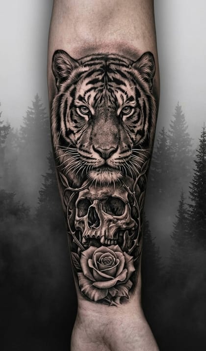 Tattoo Referência IA ChatTattoo · Realismo B&G