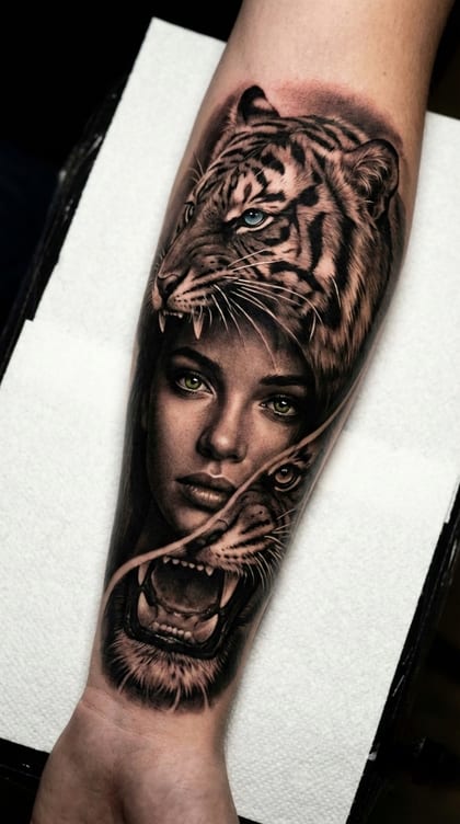 Tattoo Referência Realismo B&G #0281f5
