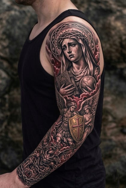 Tattoo Referência Realismo B&G #ef5a75