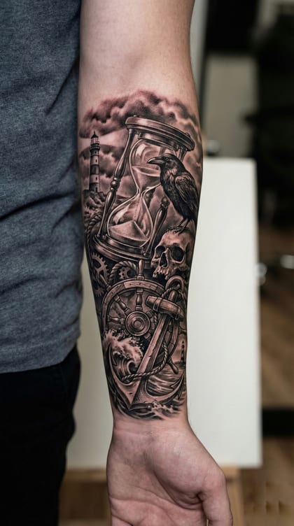 Tattoo Referência Realismo B&G #3d4313