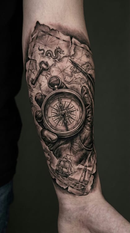 Tattoo Referência Realismo B&G #277e94
