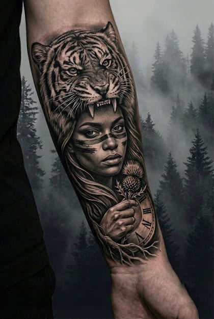 Tattoo Referência Realismo B&G #cf6647